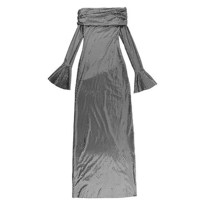 Vilia Schulterfreies Glitzerkleid