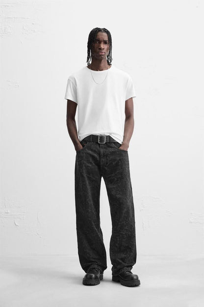 Schwarze Baggy Jeans