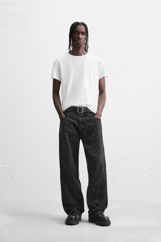 Schwarze Baggy Jeans