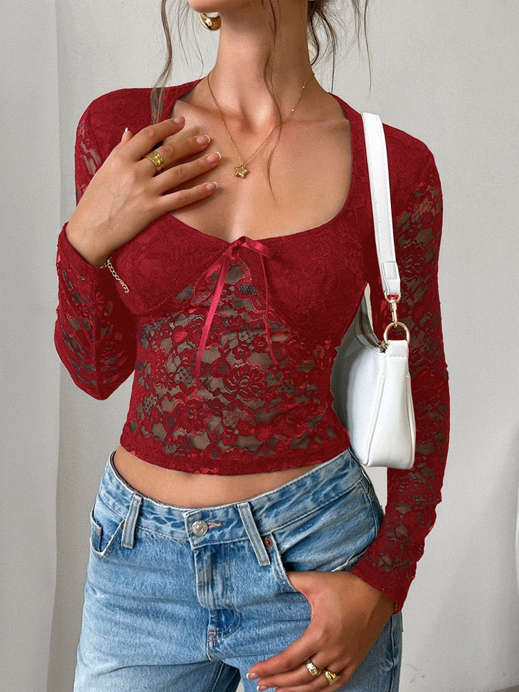 Flower Lace Top