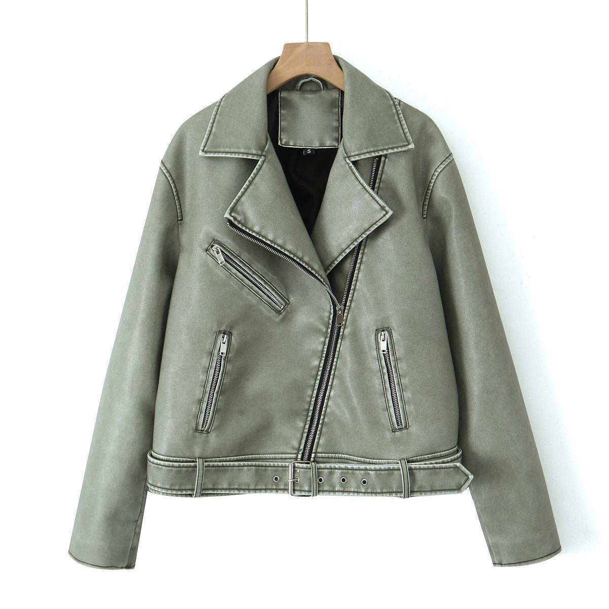 Virale Lederjacke